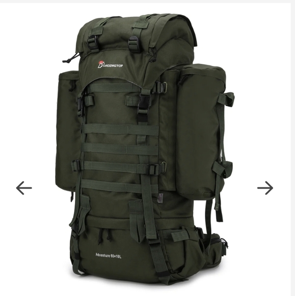 Mardingtop 65+10L Molle Hiking Internal Frame Backpacks W Rain Cover - Picture 1 of 4